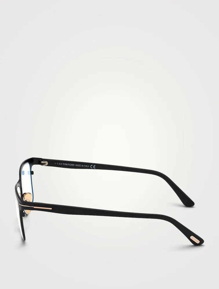 Rectangular Optical Glasses With Blue Block Lenses