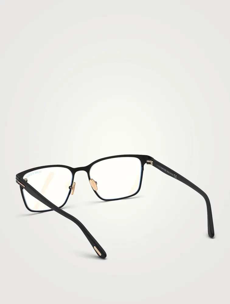 Rectangular Optical Glasses With Blue Block Lenses