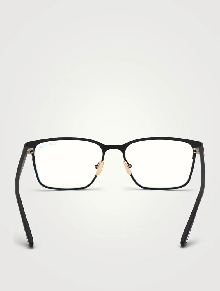 Rectangular Optical Glasses With Blue Block Lenses