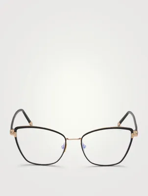 Cat Eye Optical Glasses With Blue Block Lenses