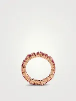 Fireworks 18K Rose Gold Eternity Band With Ruby And Diamonds