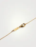 Mini Fireworks 18K Gold Bar Necklace With Emeralds And Diamonds