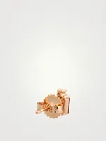 Fireworks 18K Rose Gold Stud Earrings With Rubies And Diamonds