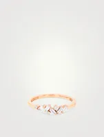 Small Fireworks 18K Rose Gold Sparkler Ring With Diamonds