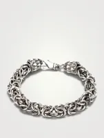Medium Sterling Silver Byzantine Chain Bracelet