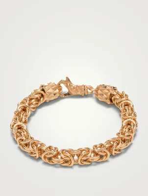 24K Goldplated Byzantine Chain Bracelet