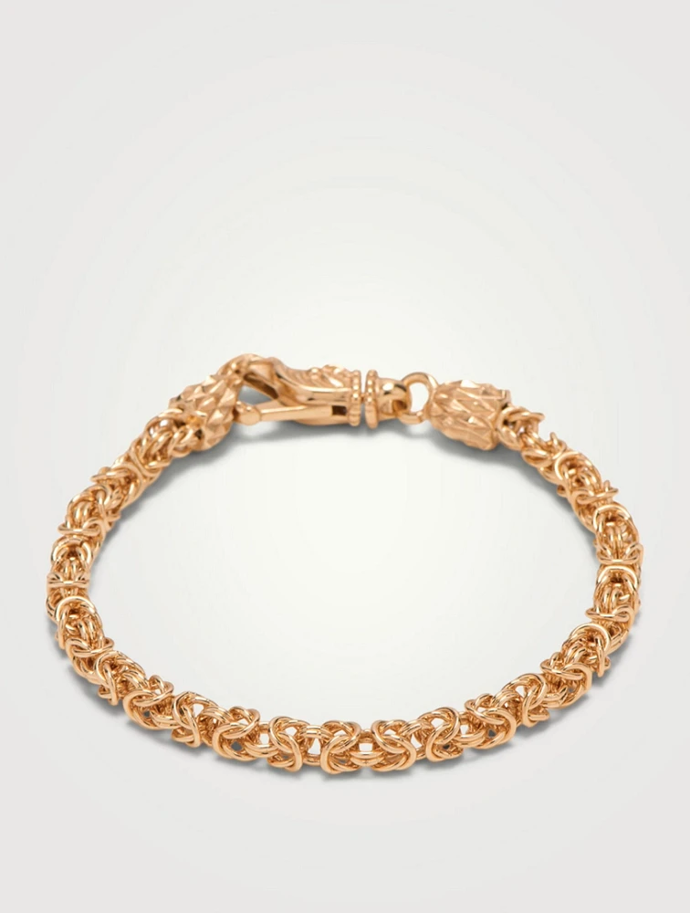 Small 24K Goldplated Byzantine Chain Bracelet