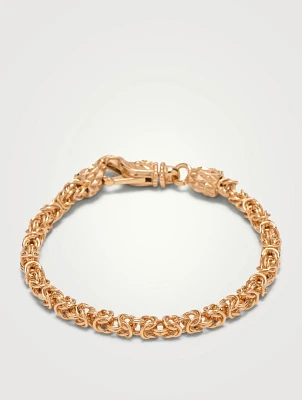 Small 24K Goldplated Byzantine Chain Bracelet