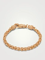 Small 24K Goldplated Byzantine Chain Bracelet