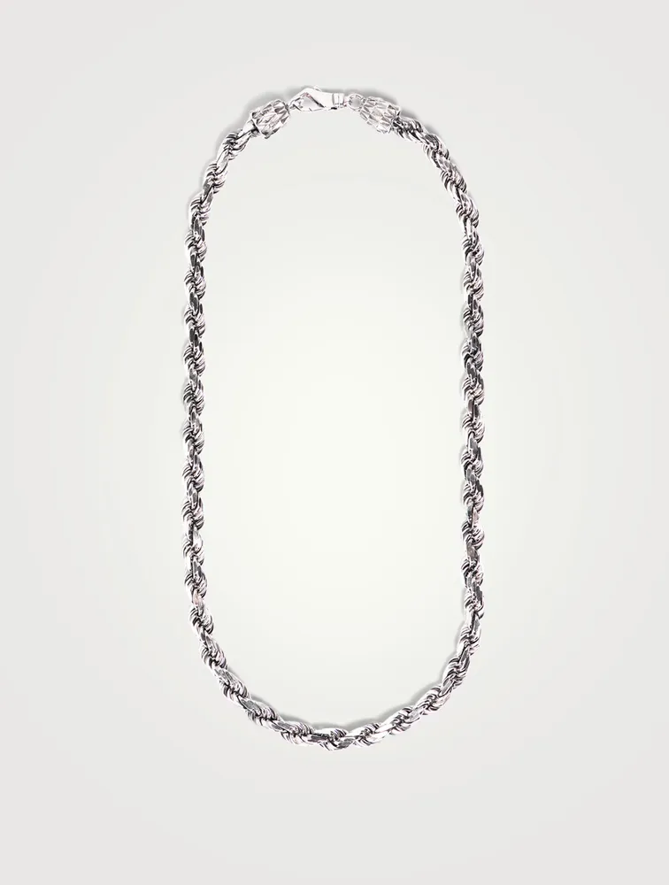 Sterling Silver Rope Chain Necklace