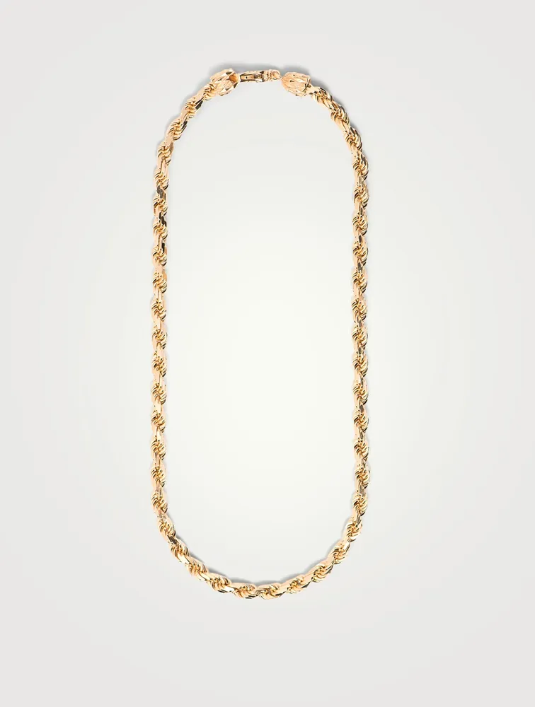 24K Goldplated Rope Chain Necklace