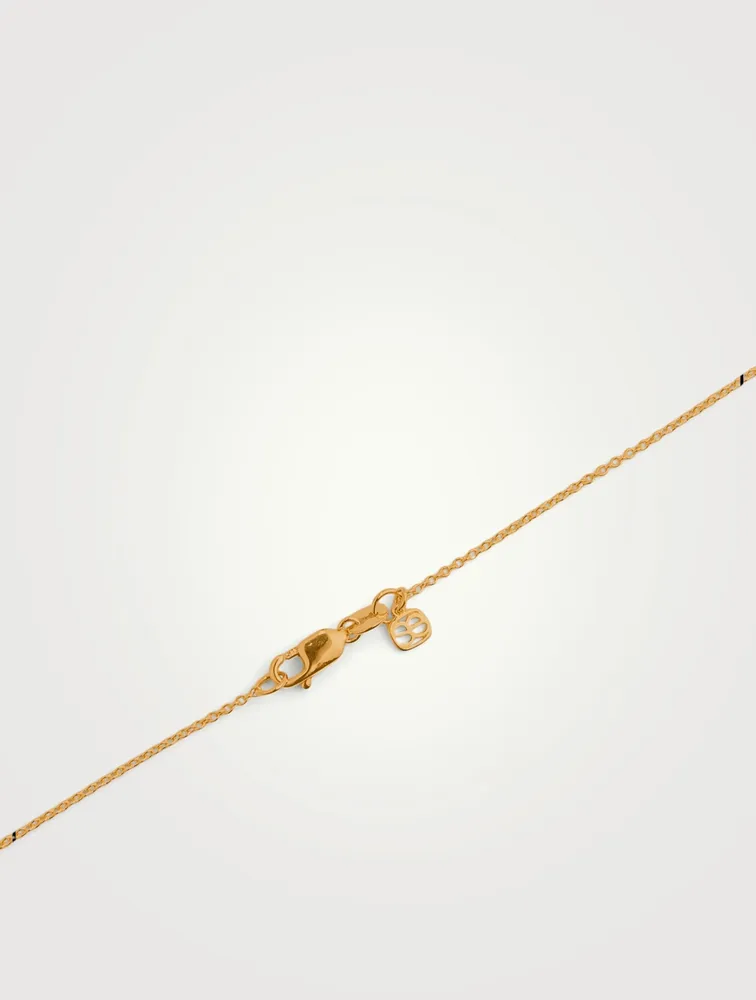 14K Gold Mama Necklace With Diamonds