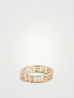 14K Gold Icon Ring With Diamonds