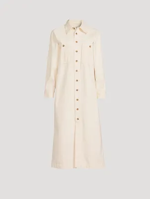 Charolette Organic Cotton Denim Shirt Dress