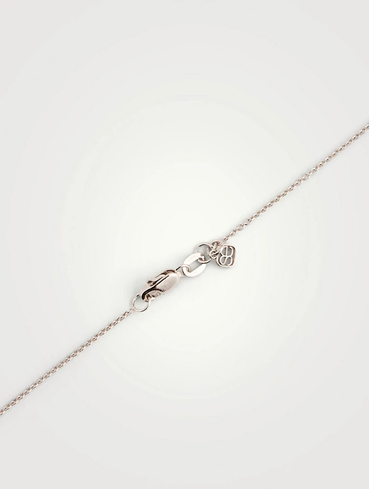 14K White Gold Butterfly Necklace With Diamonds