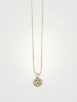 14K Gold Happy Face Necklace With Diamonds