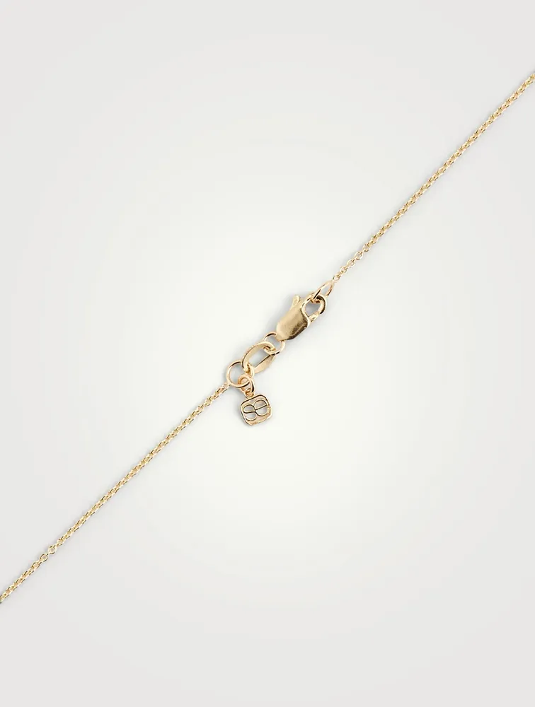 14K Gold Happy Face Necklace With Diamonds