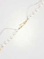 Word Faux Pearl Layered Necklace