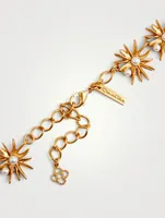 Starburst Necklace With Faux Pearls