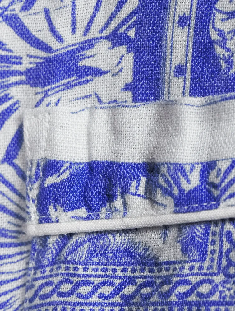 Short Linen Pyjama Set Lamba Print