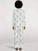 Long Cotton Pajama Set Howie Pineapple Print