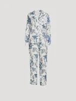 Long Cotton Pajama Set Bromley Parrot Print