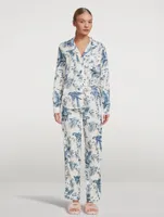 Long Cotton Pajama Set Bromley Parrot Print