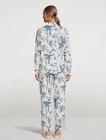 Long Cotton Pajama Set Bromley Parrot Print