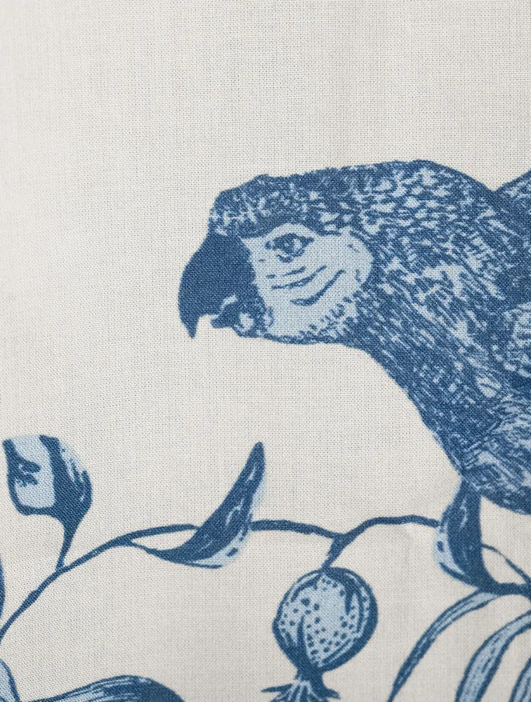 Long Cotton Pajama Set Bromley Parrot Print