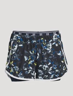 On Your Marks 4" Running Shorts Floral Print