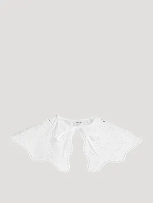 Broderie Anglaise Pointed Collar