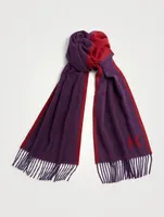 K-Logo Cashmere And Wool Scarf
