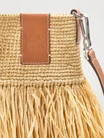 Paula's Ibiza Raffia Fringe Bucket Bag