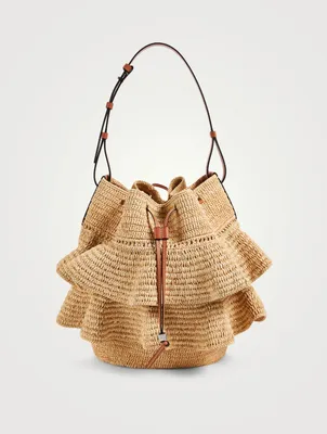 Paula's Ibiza Balloon Ruffle Bucket Bag