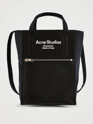 Small Canvas And Leather Tote Bag