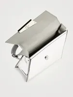 Distorted Metallic Leather Shoulder Bag