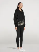 Distorted Metallic Leather Shoulder Bag