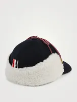 Wool And Shearling Hunting Cap