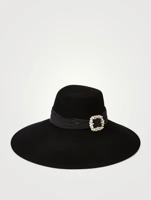Big Virginie Wool Felt Capeline Hat