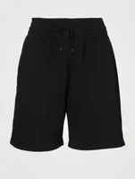 Cotton High-Waisted Boxing Shorts