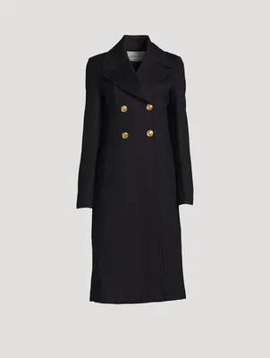 Virgin Wool And Cashmere Double-Breasted Coat