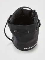 XS Wheel Nylon Drawstring Bucket Bag With Logo