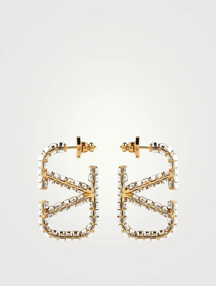 VLOGO Strass Pendant Earrings