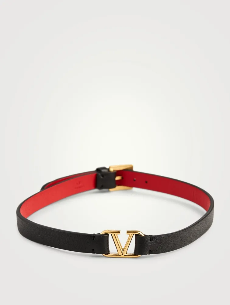 VLOGO Leather Choker Necklace