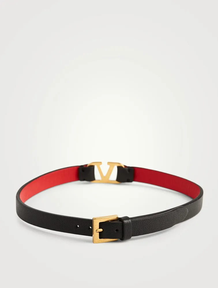 VLOGO Leather Choker Necklace