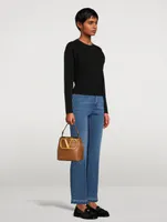 SUPERVEE Leather Bucket Bag