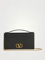 VLOGO Leather Crossbody Chain Wallet