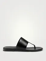 Paula's Ibiza Anagram Leather Thong Sandals