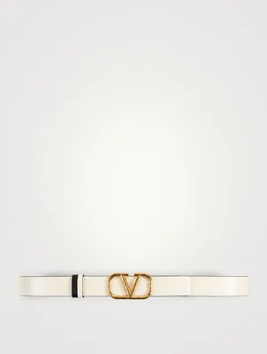 VLOGO Signature Leather Reversible Belt