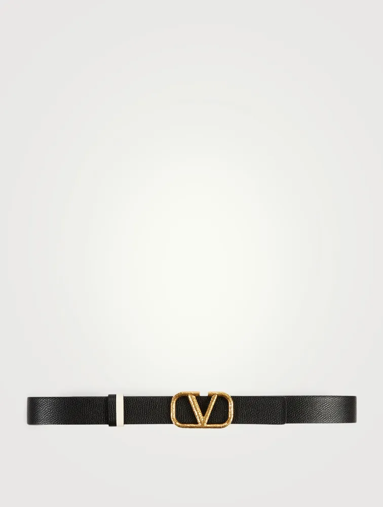 VLOGO Signature Leather Reversible Belt